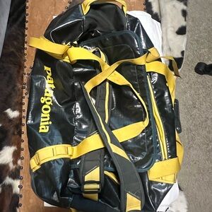 Patagonia 55L blackhole Black and Yellow Duffel Bag